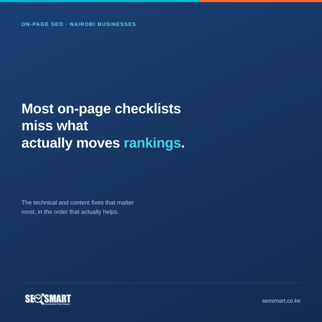 Comprehensive On-Page SEO Optimisation Guide for Nairobi Businesses