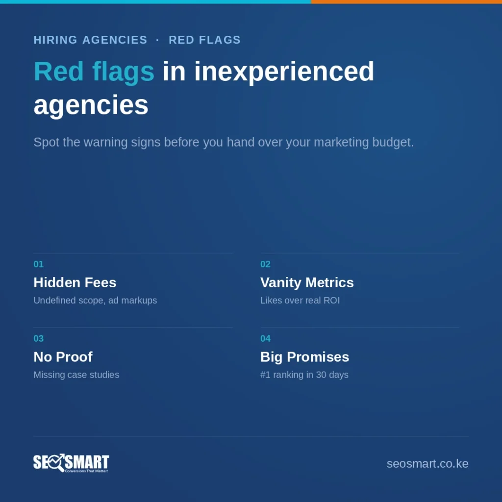 Red flags in inexperienced agencies — SEO Smart