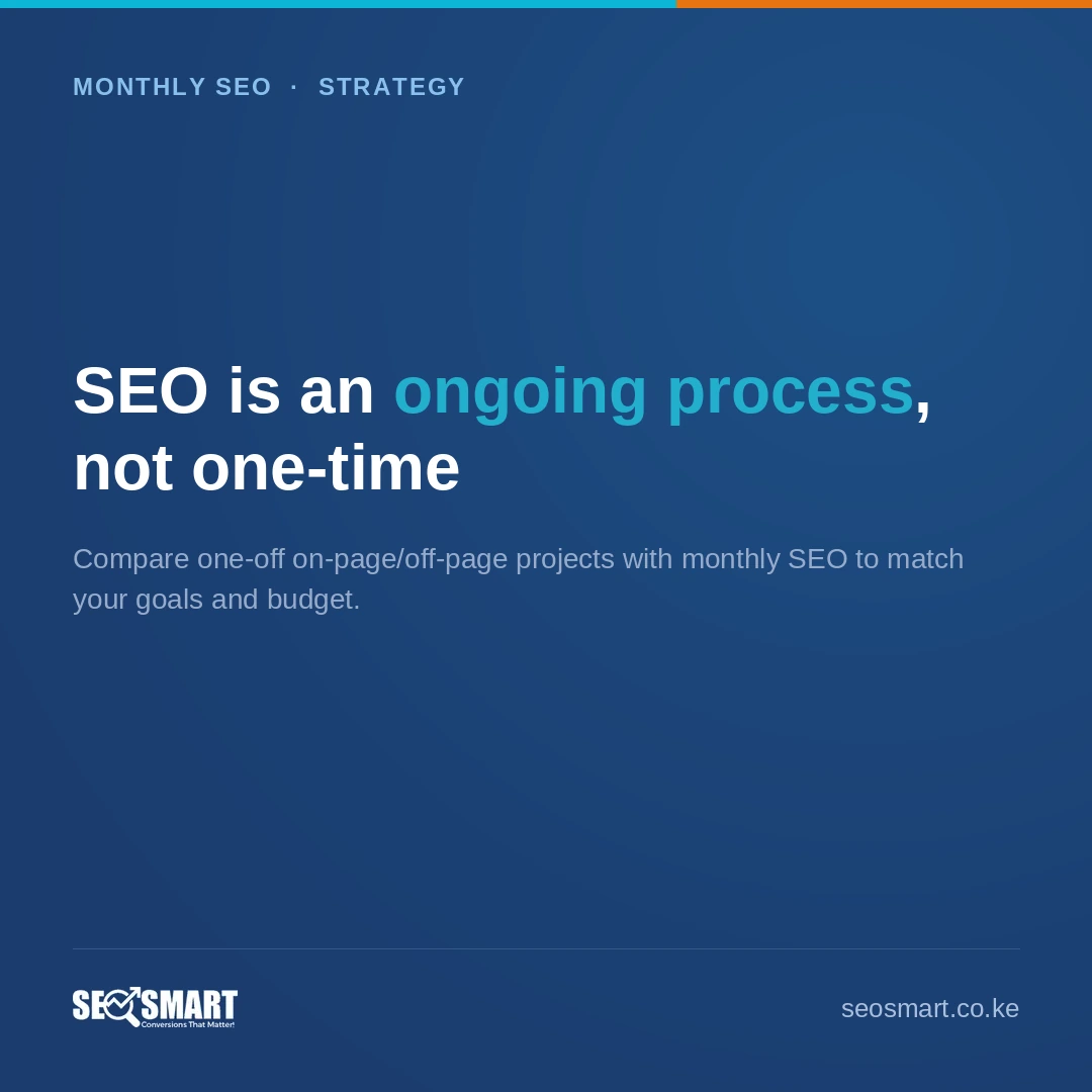 SEO is an ongoing process, not one-time — SEO Smart