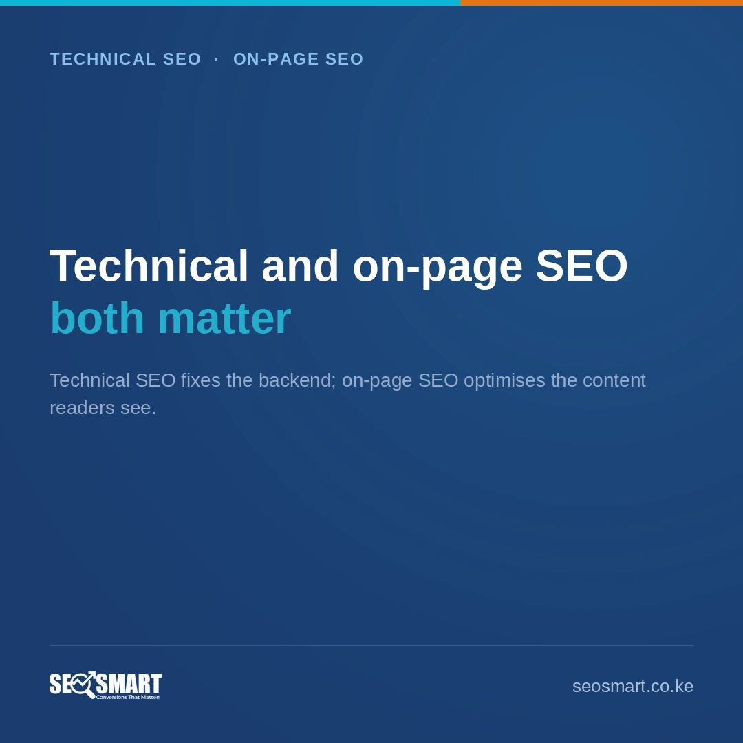 Technical and on-page SEO both matter — SEO Smart